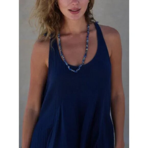FREE PEOPLE Pina Colada Tunic / Navy Academy M - Picture 2 of 5